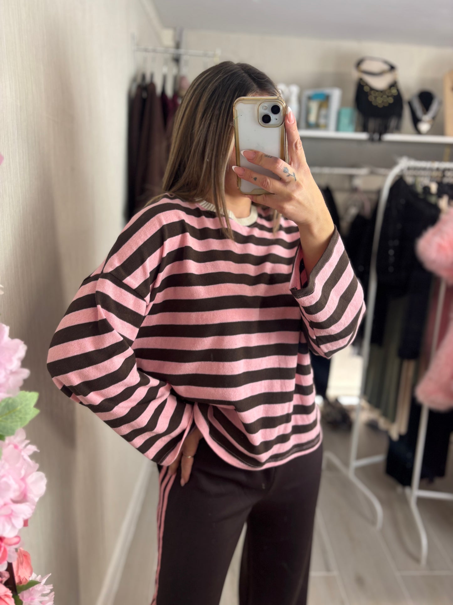 Camiseta punto rayas