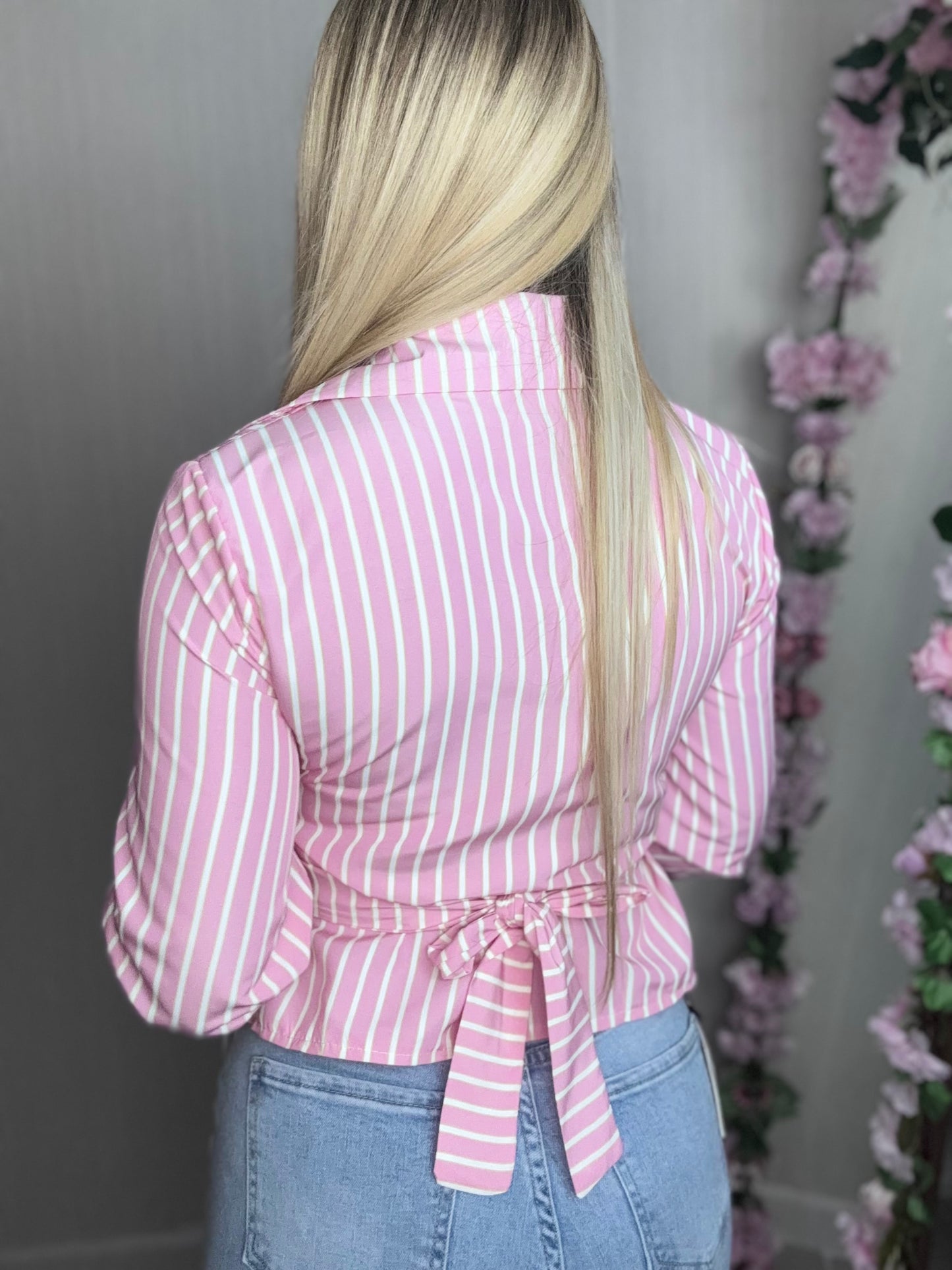 Camisa rayas pink