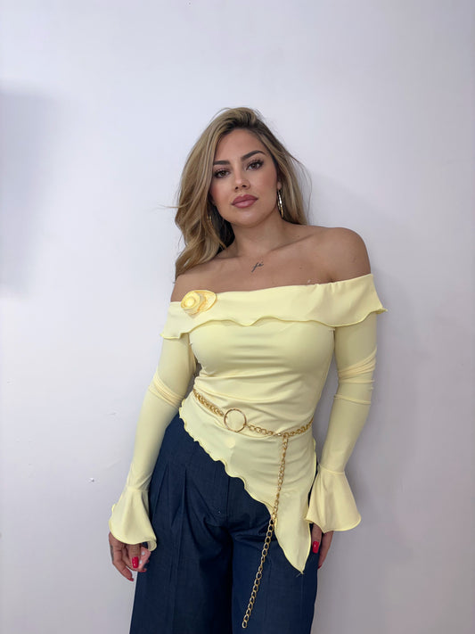 Camiseta flor yellow