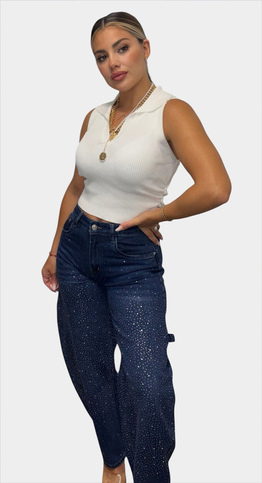 Pantalón vaquero brillo