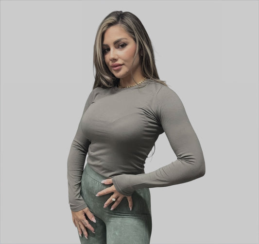 Camiseta básica verde caza