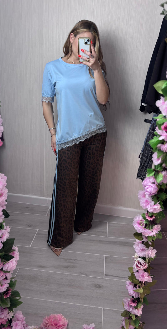 Camiseta lencera azul