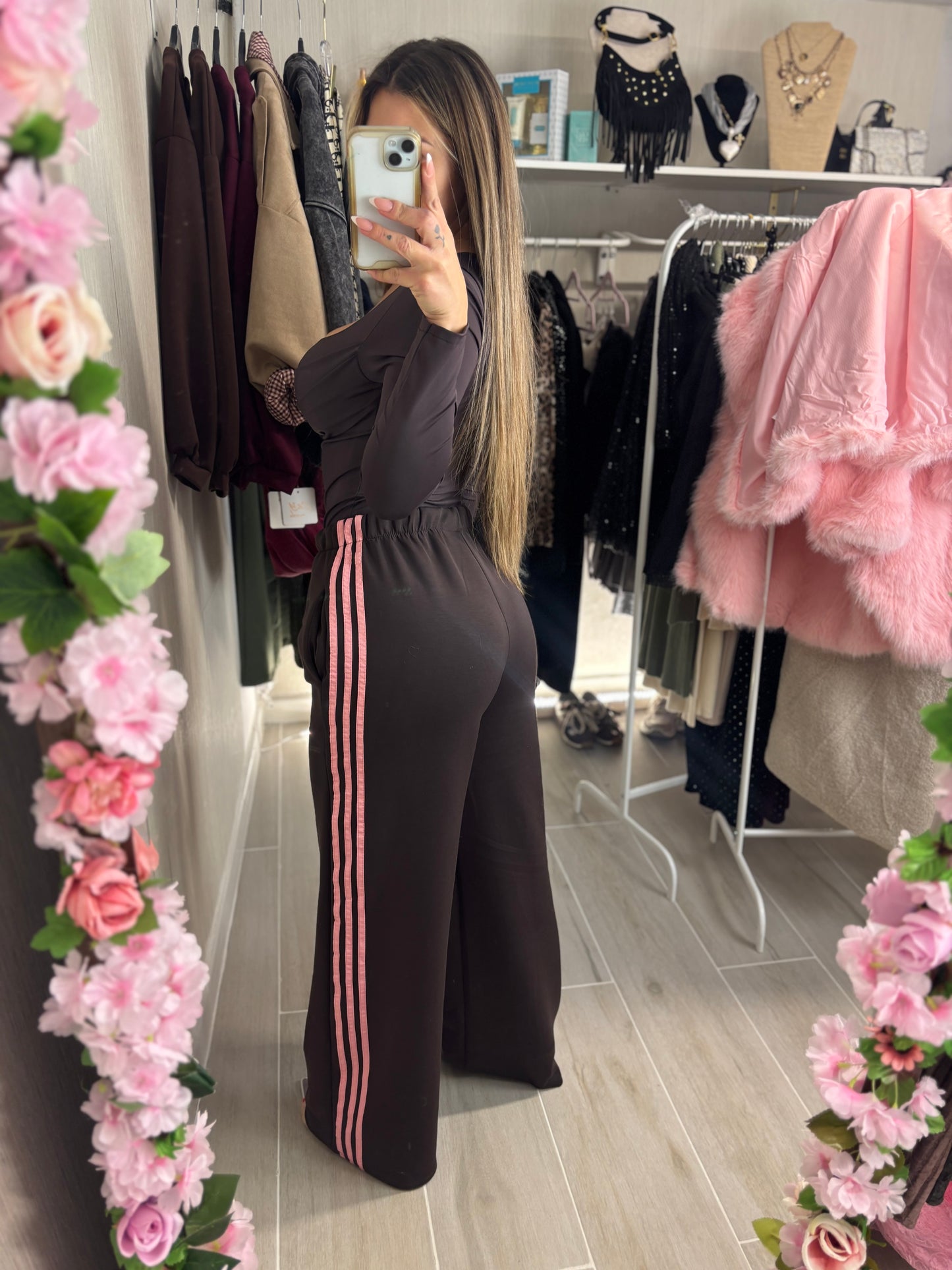 Pantalón rayas pink