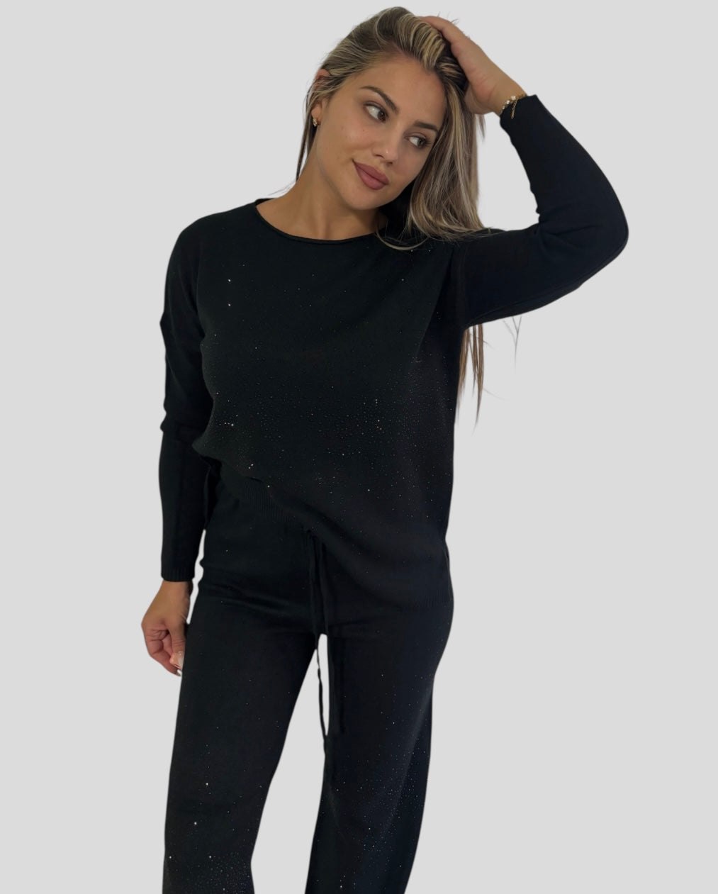 Conjunto negro brillo