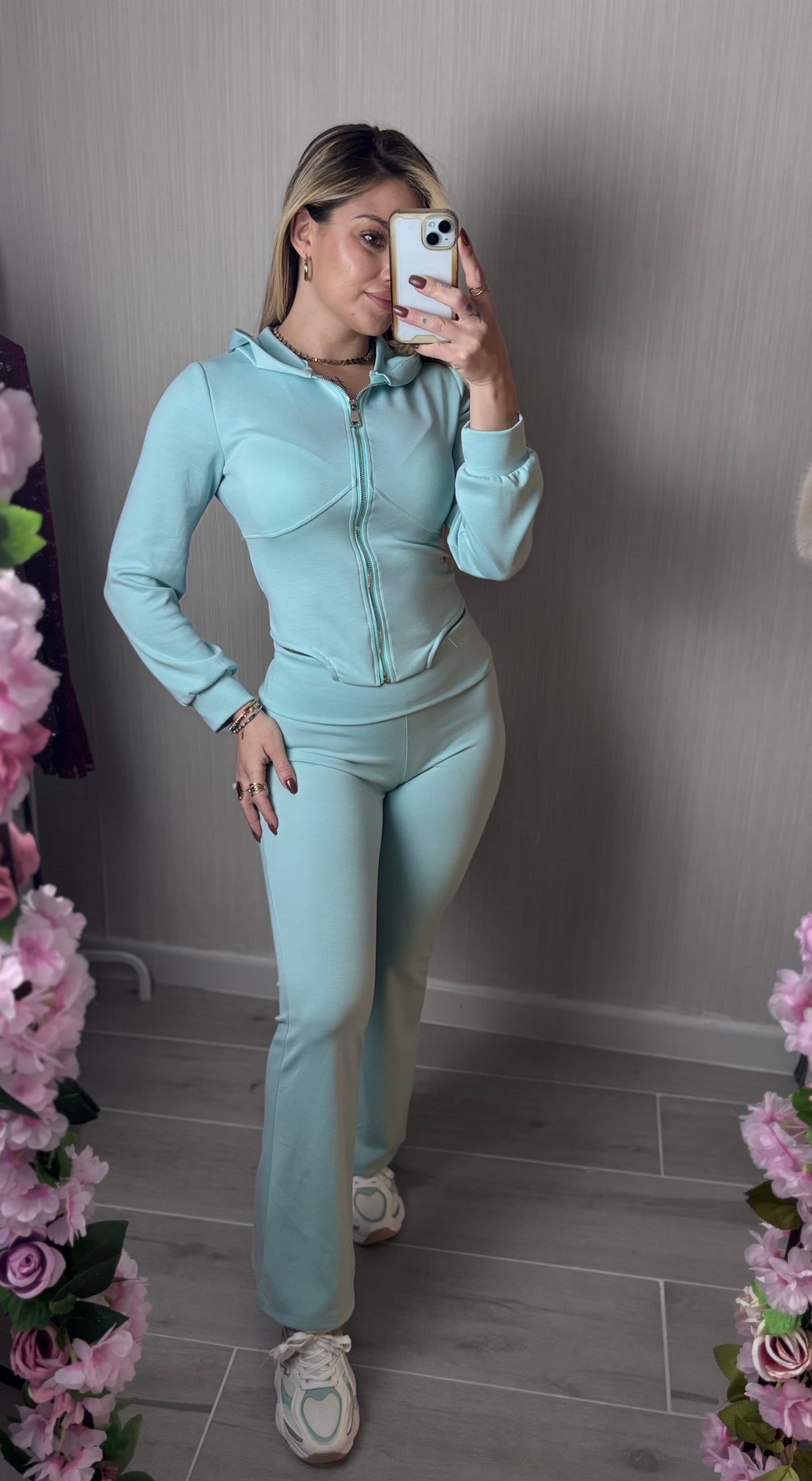 Conjunto Alma verde agua