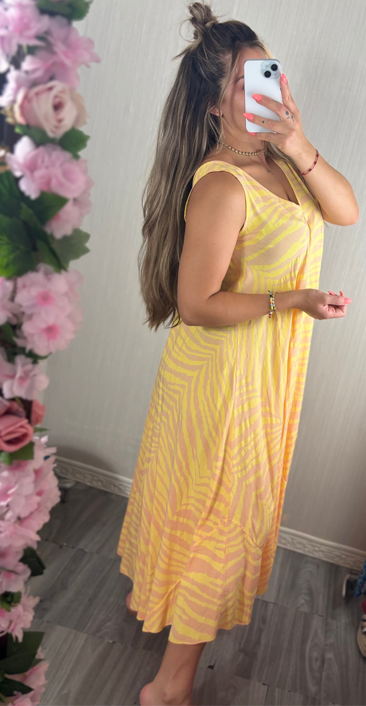 Vestido flúor naranja