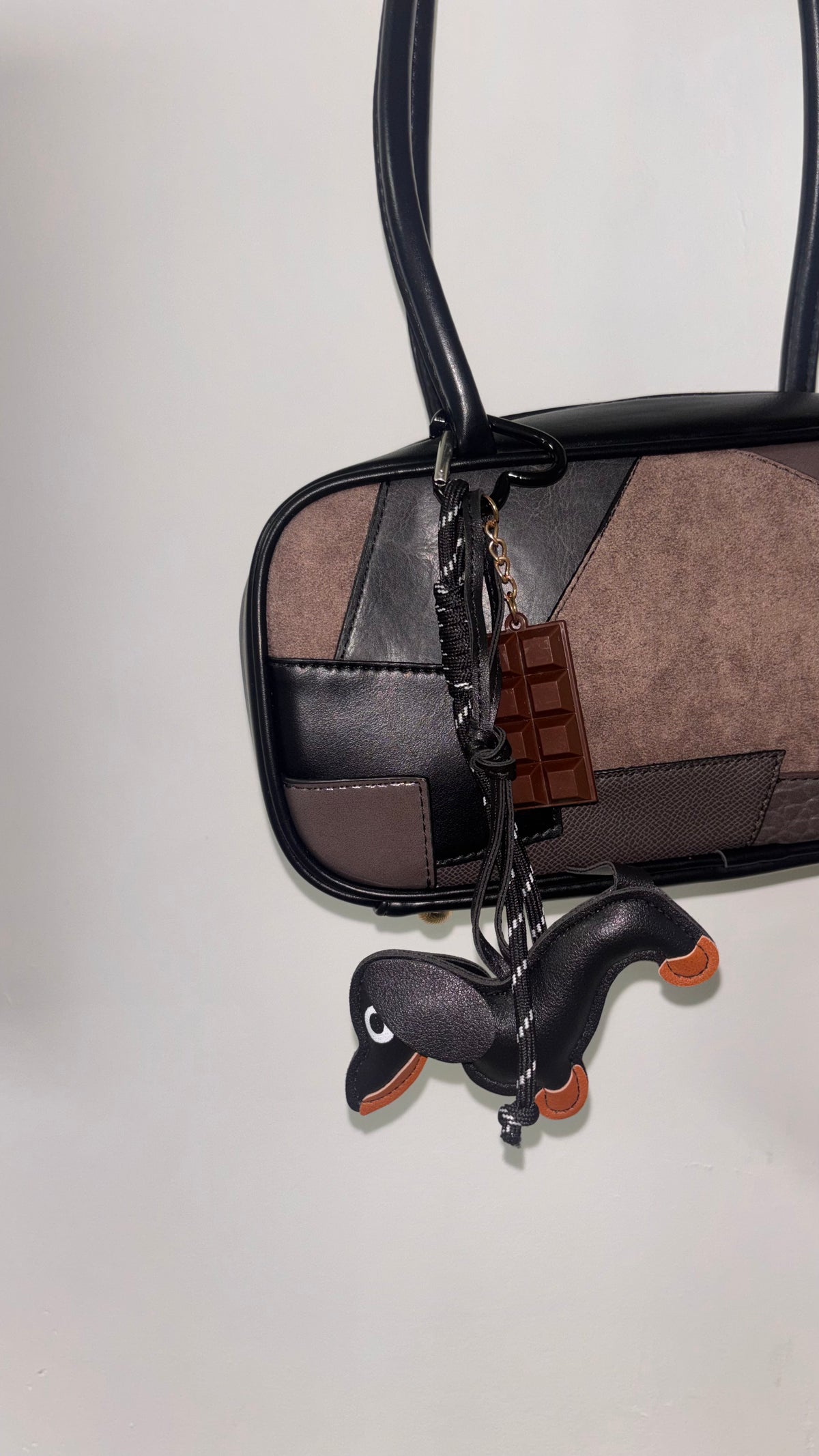 Bolso efecto piel black