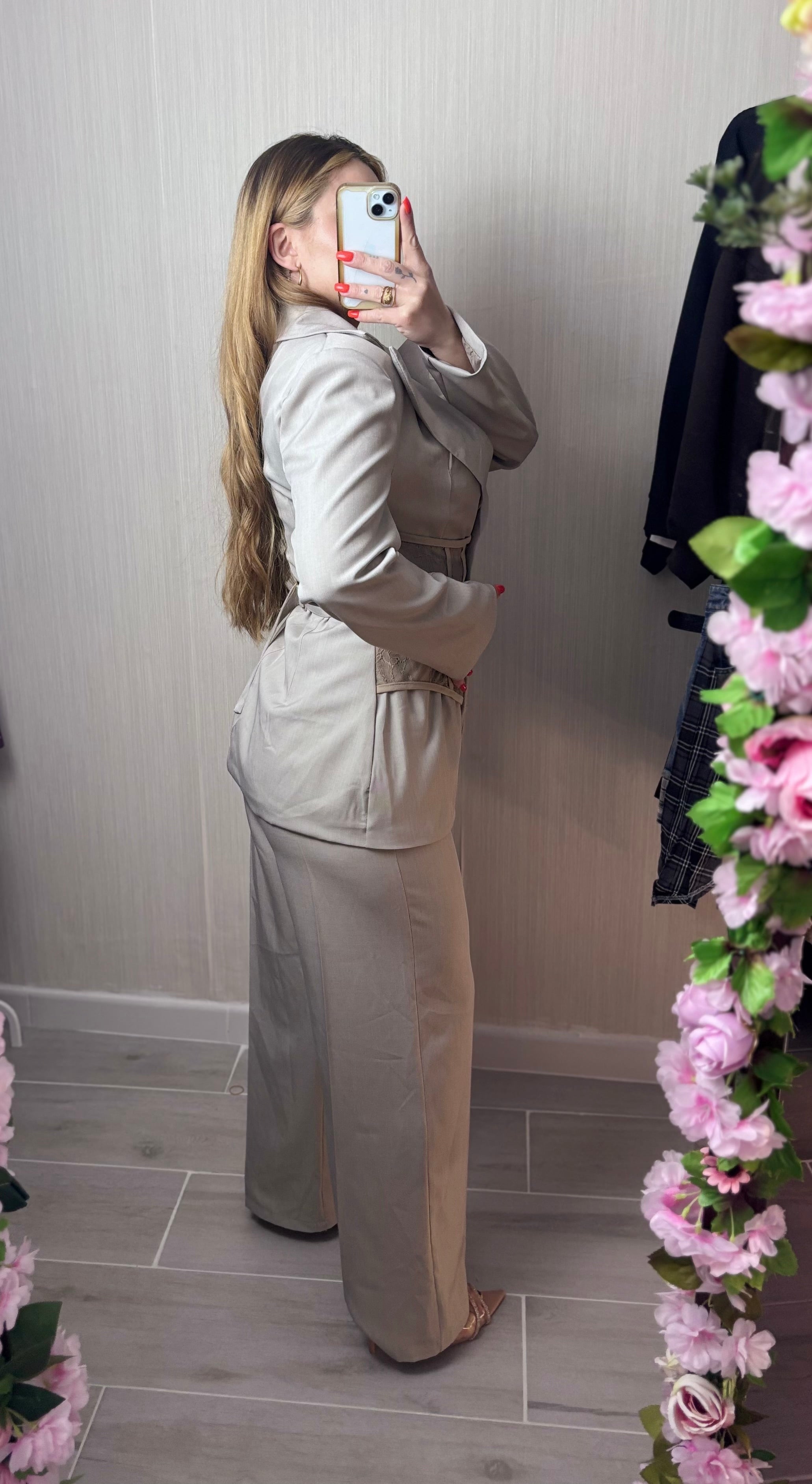 Conjunto Corsé taupe