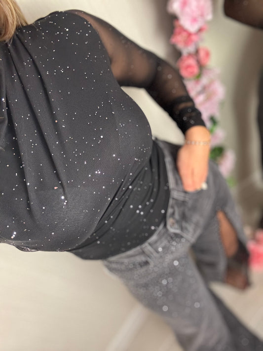 Camiseta destello negra