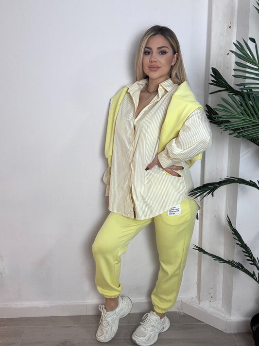 Camisa rayas amarilla