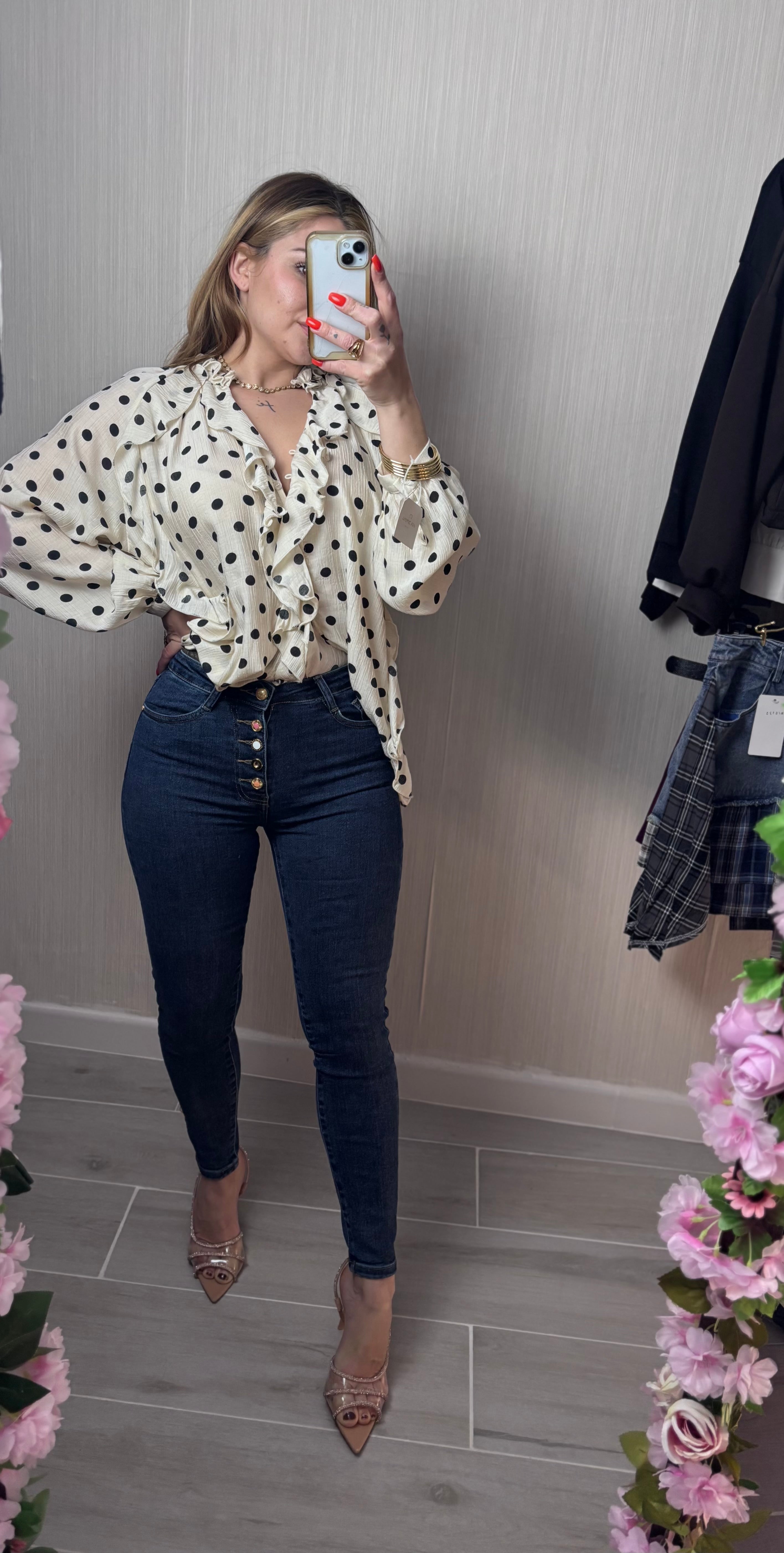 Pantalón Skinny abotonado