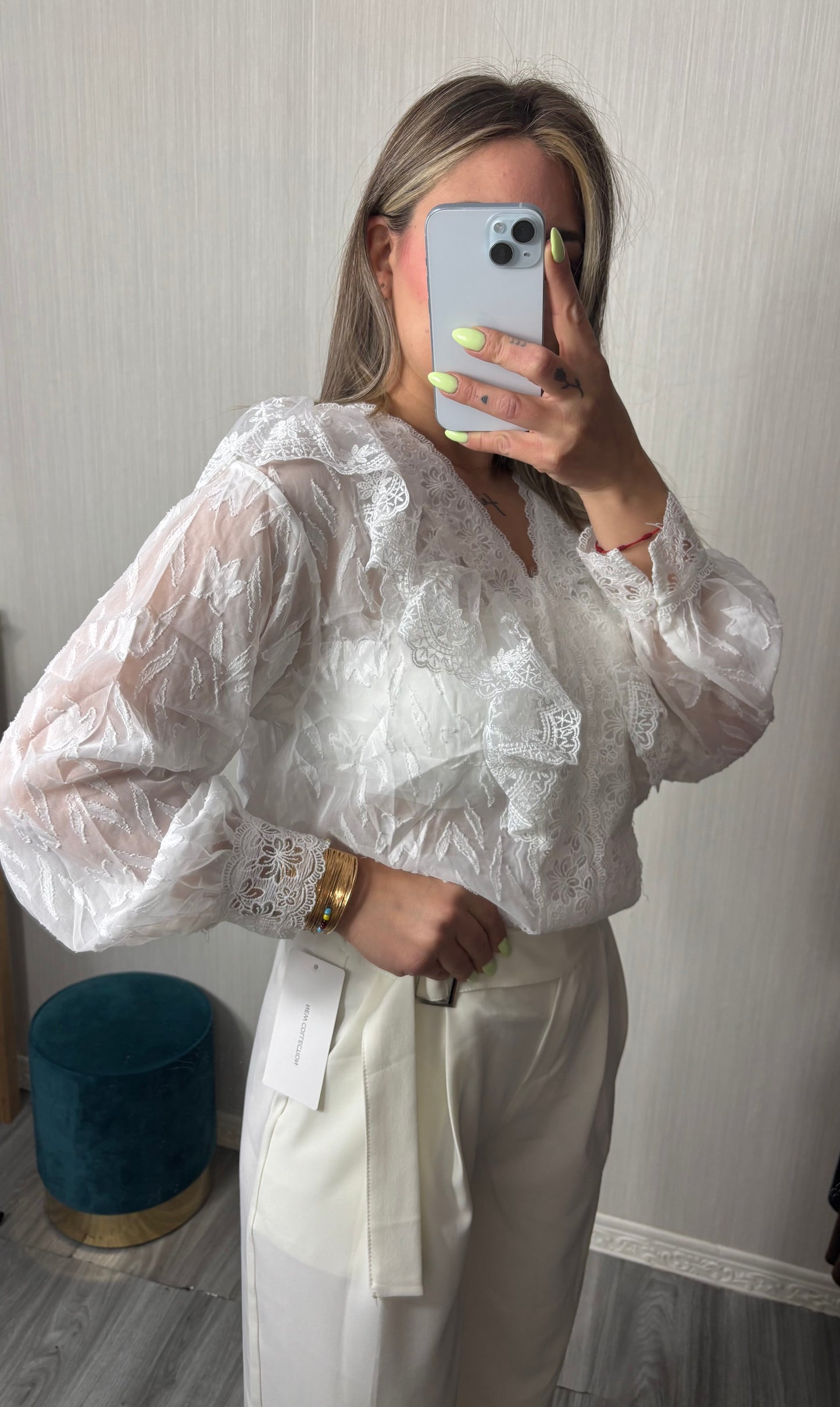 Camisa encaje blanca