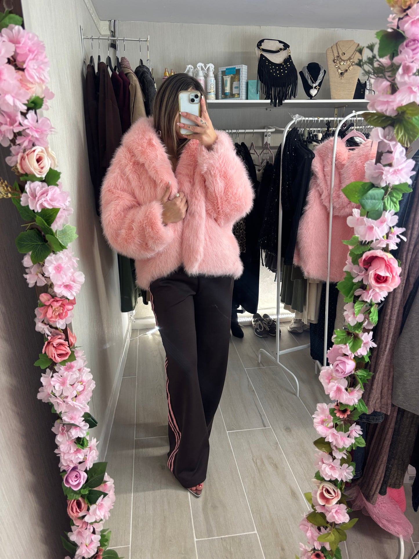 Pantalón rayas pink