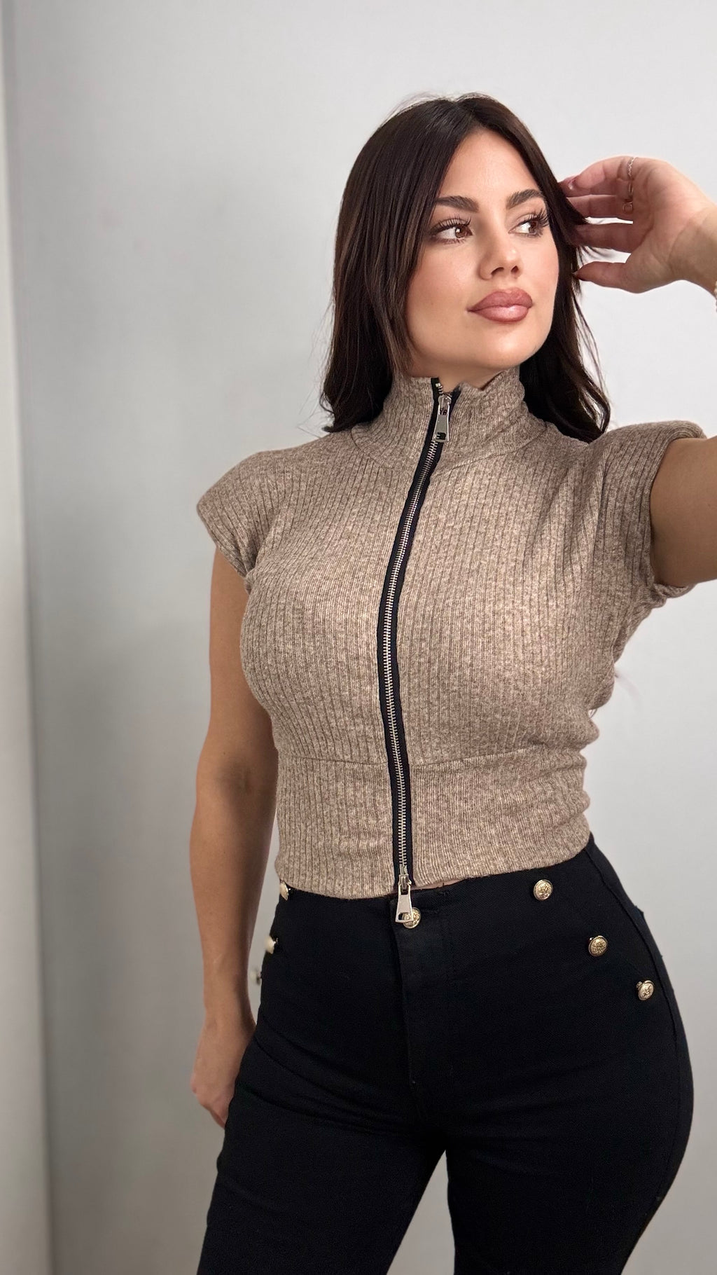 Chaleco beige