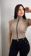 Chaleco beige