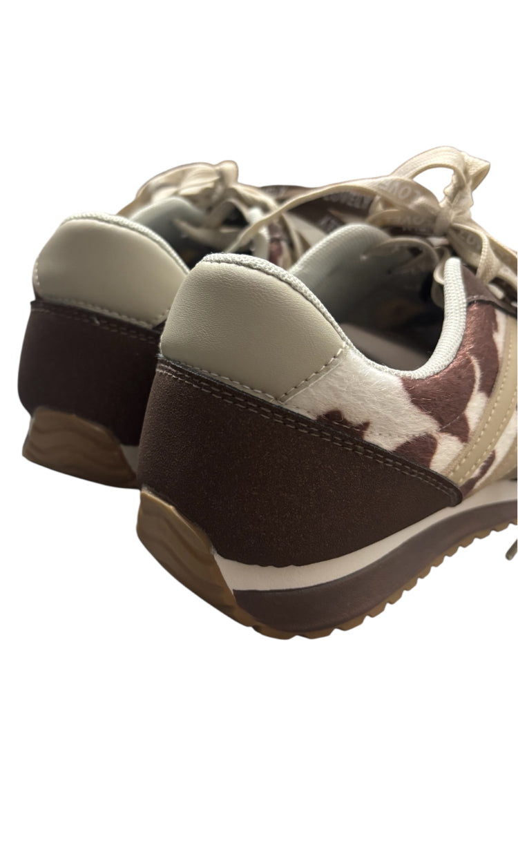 Zapatillas estampado vaca