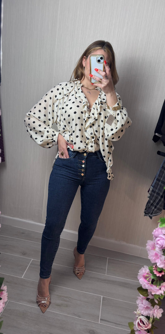 Pantalón Skinny abotonado