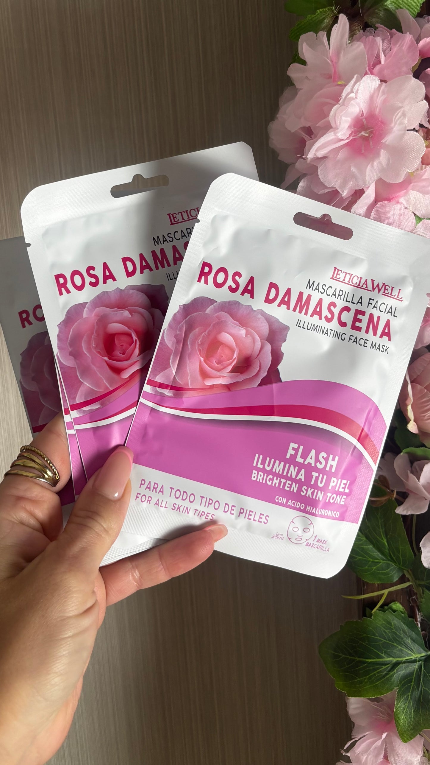 Mascarilla facial iluminadora