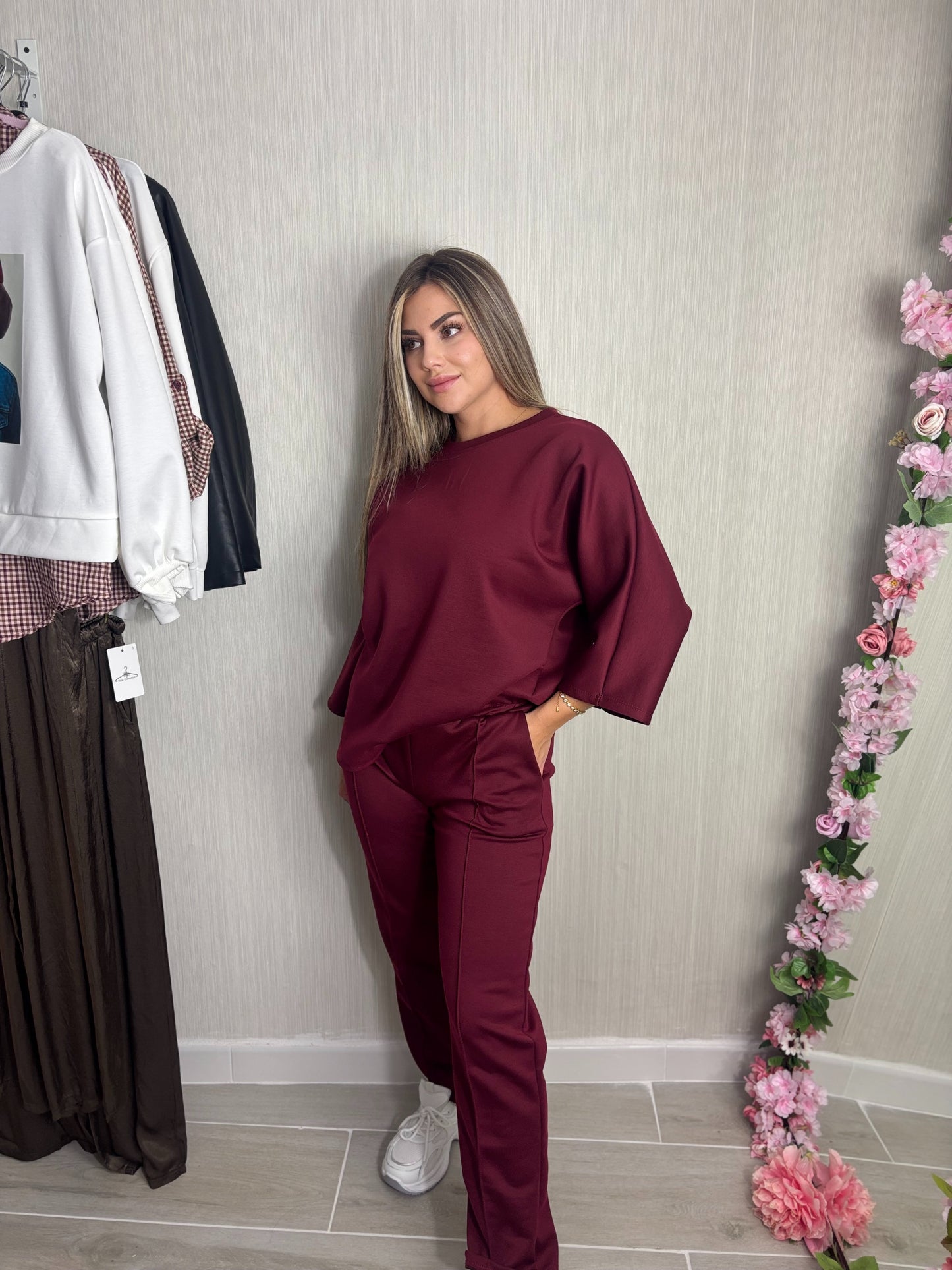 Conjunto Zara burdeos