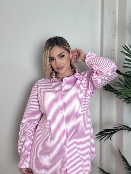 Camisa rayas pink