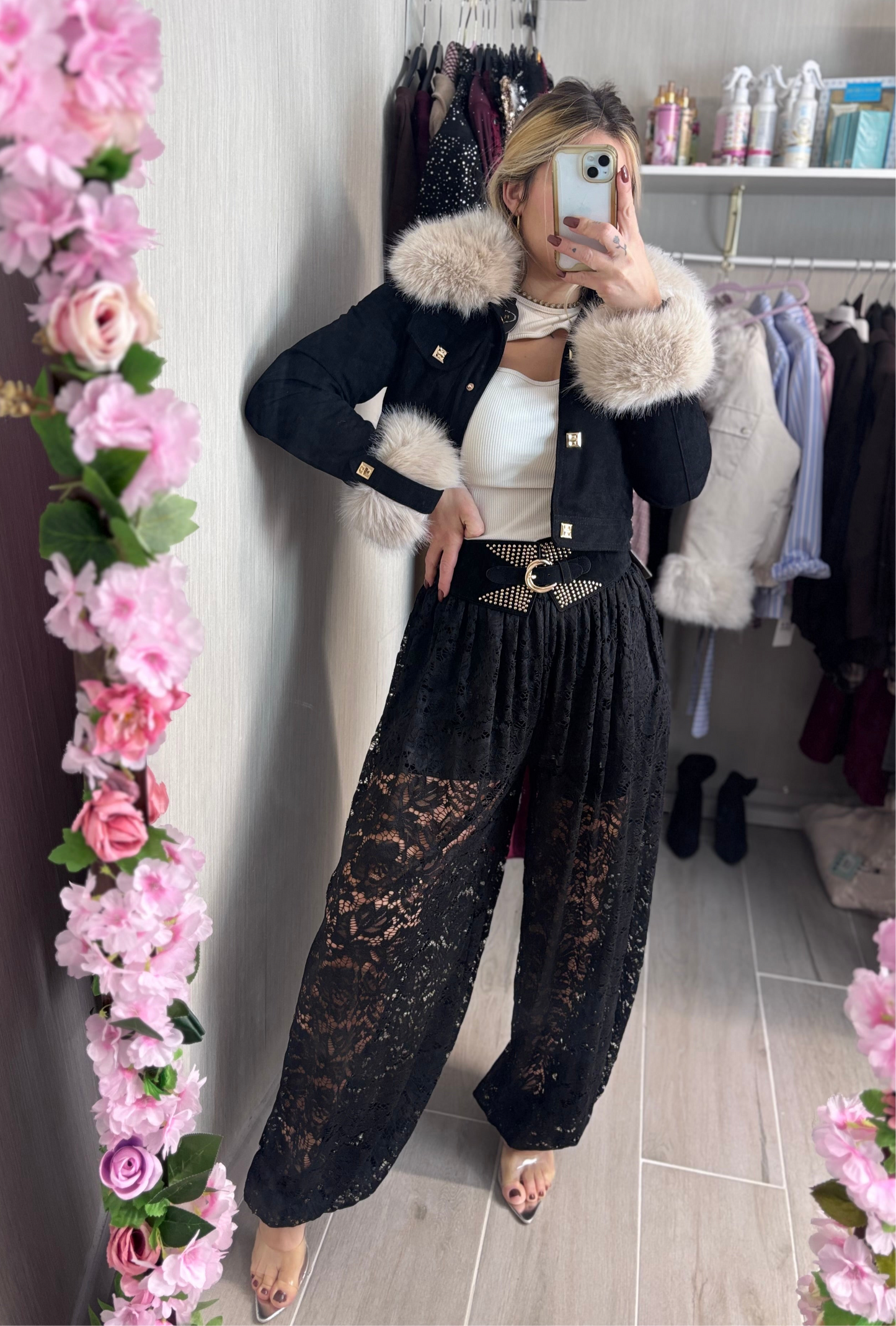 Pantalón encaje black