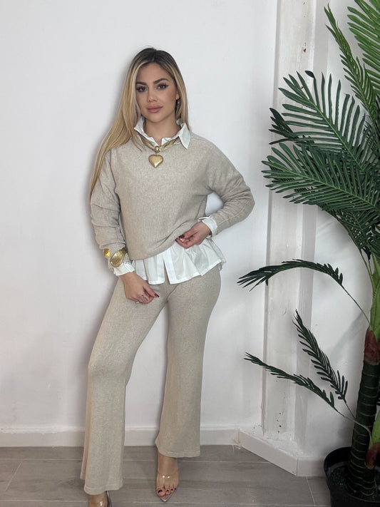 Conjunto punto beige