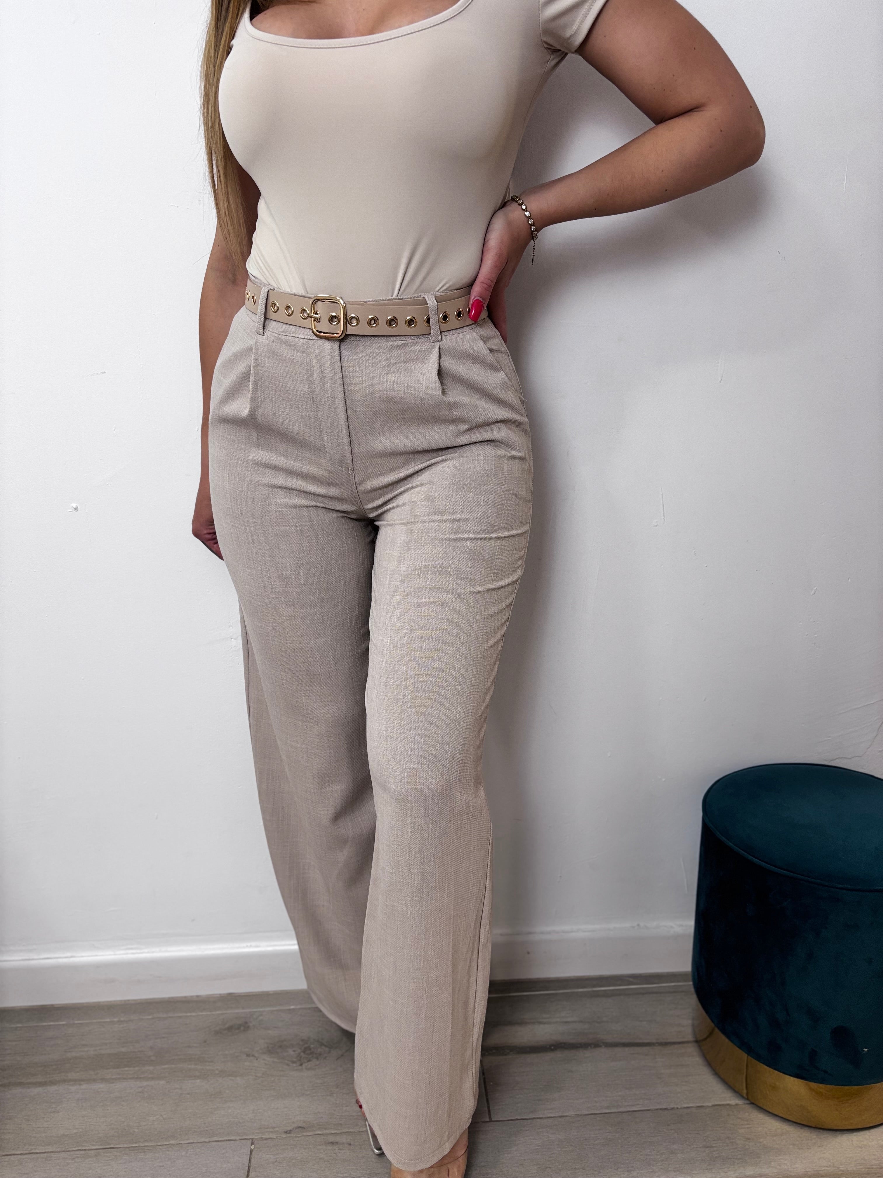 Pantalón clásico Beige
