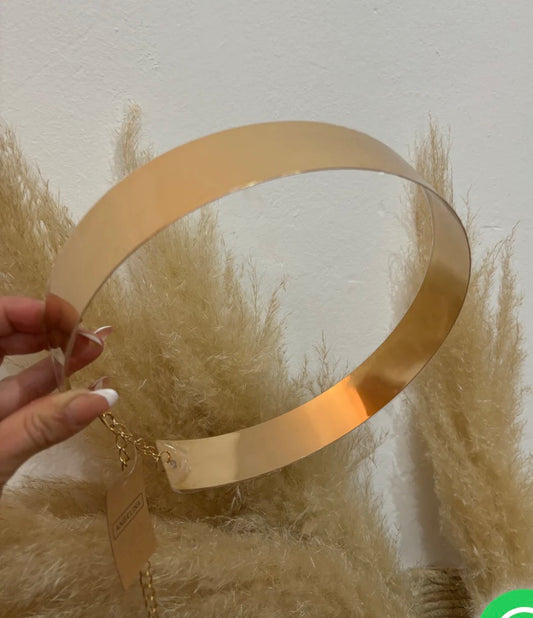 Cinturón fijo dorado