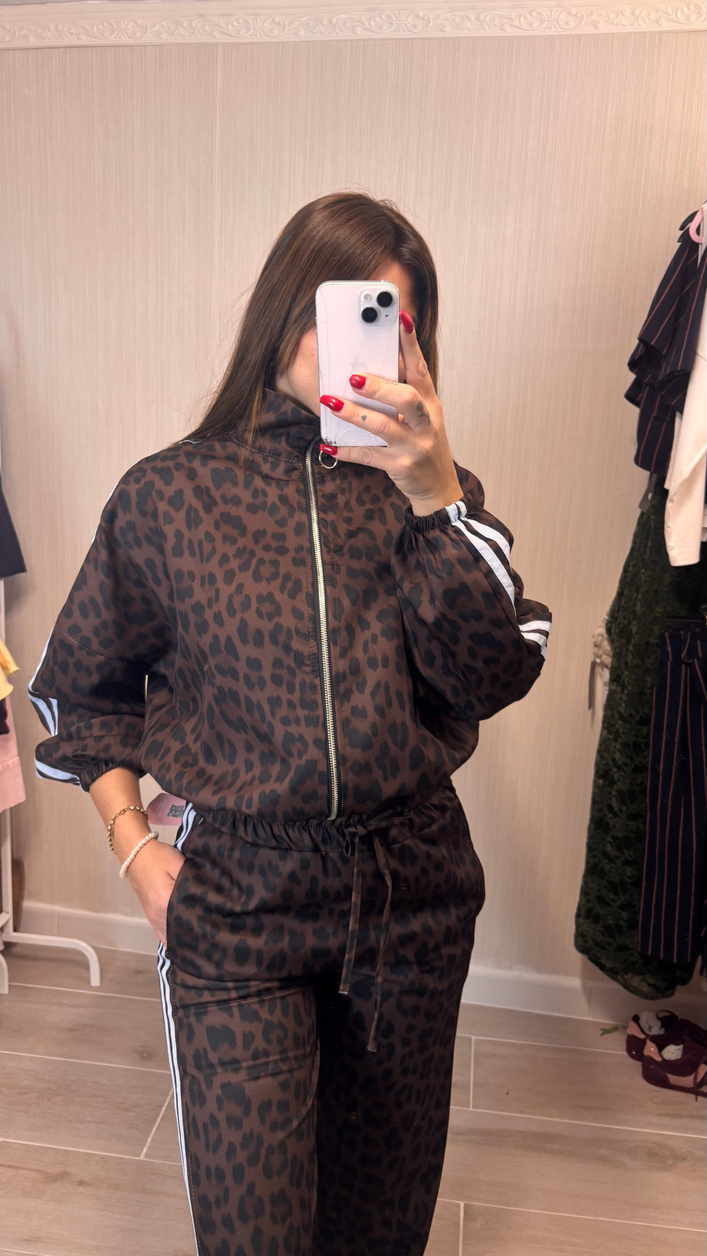 Conjunto Rayas Leopard