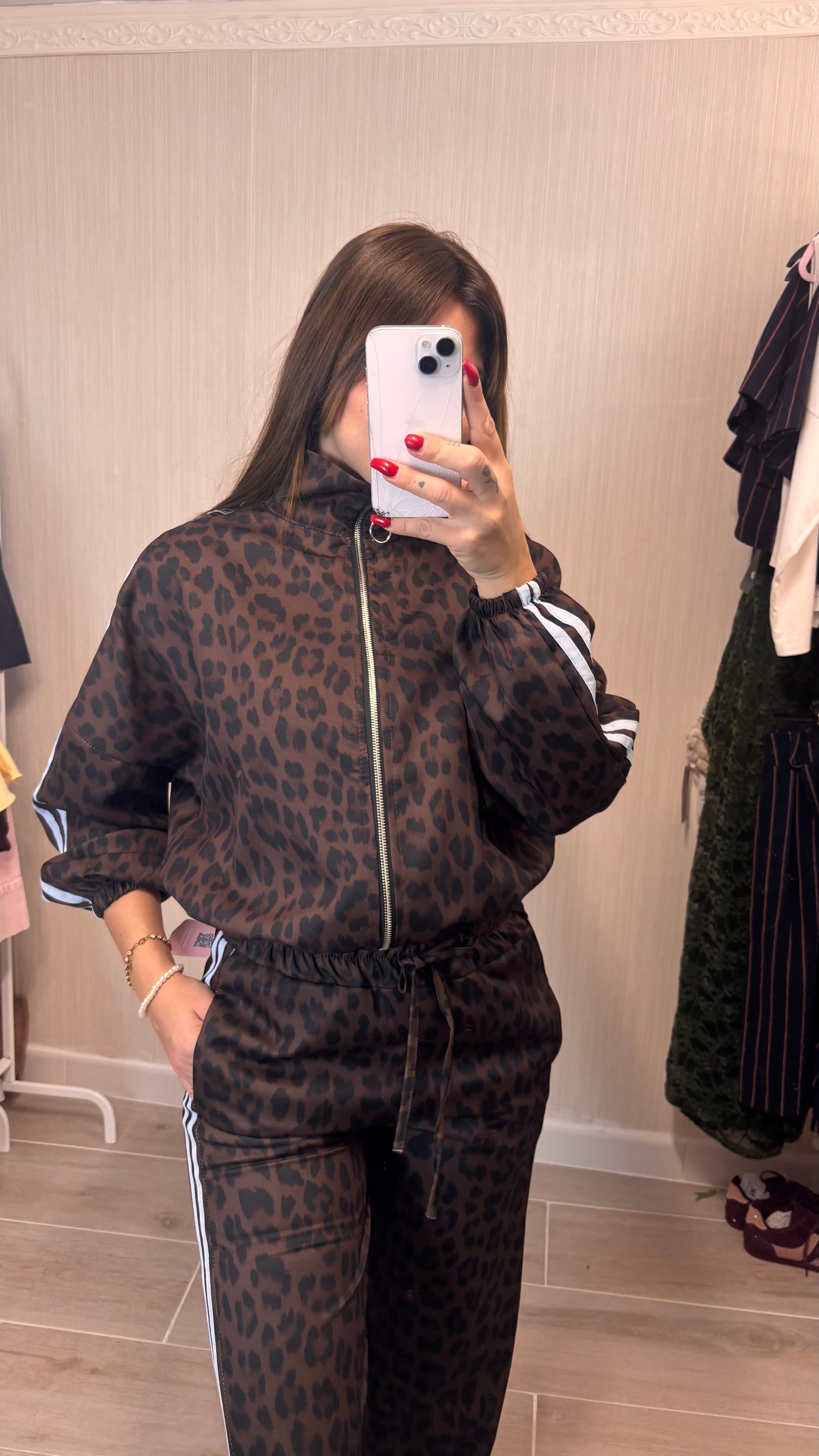 Conjunto Rayas Leopard