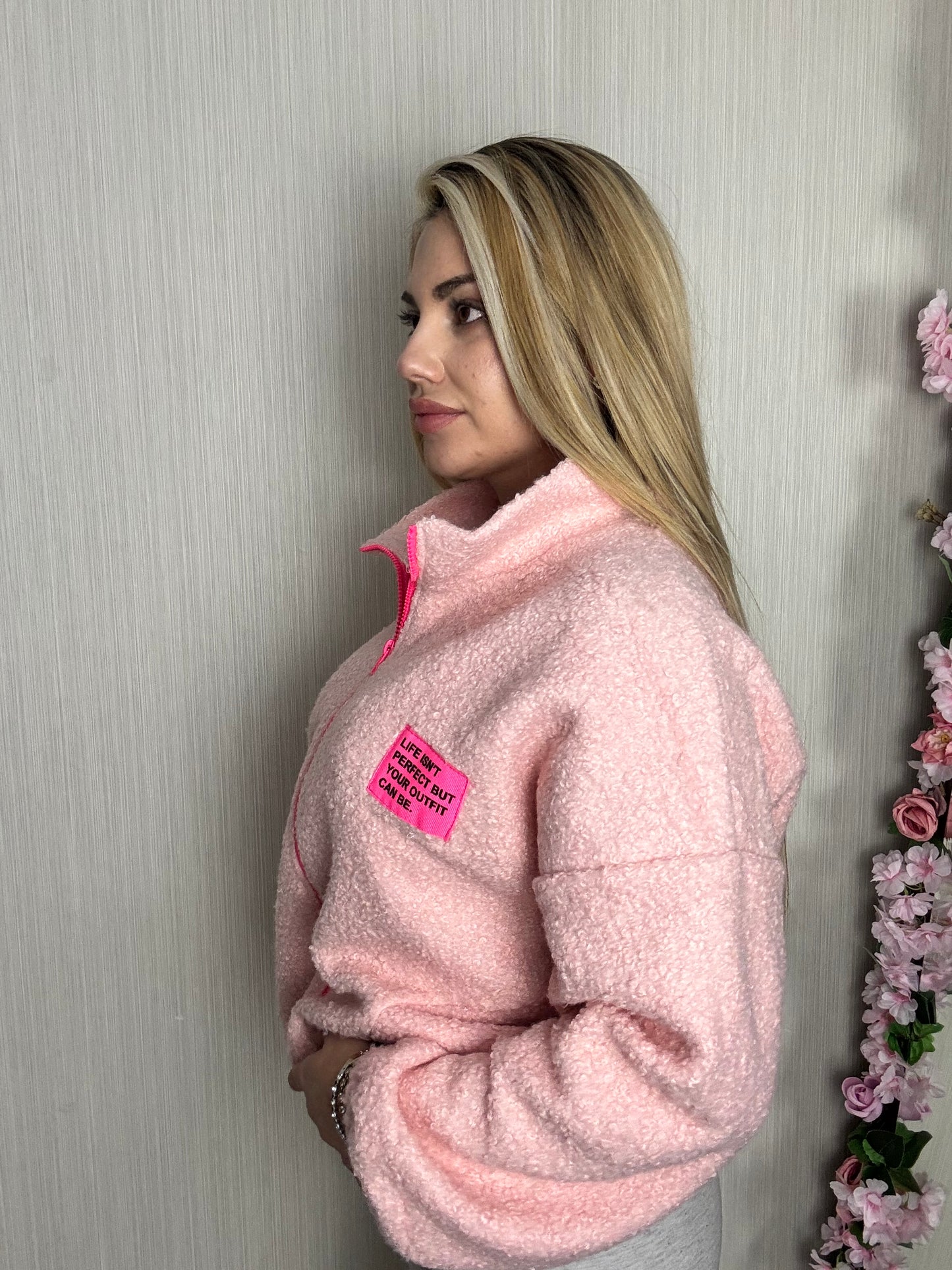 Sudadera Borre Rosa