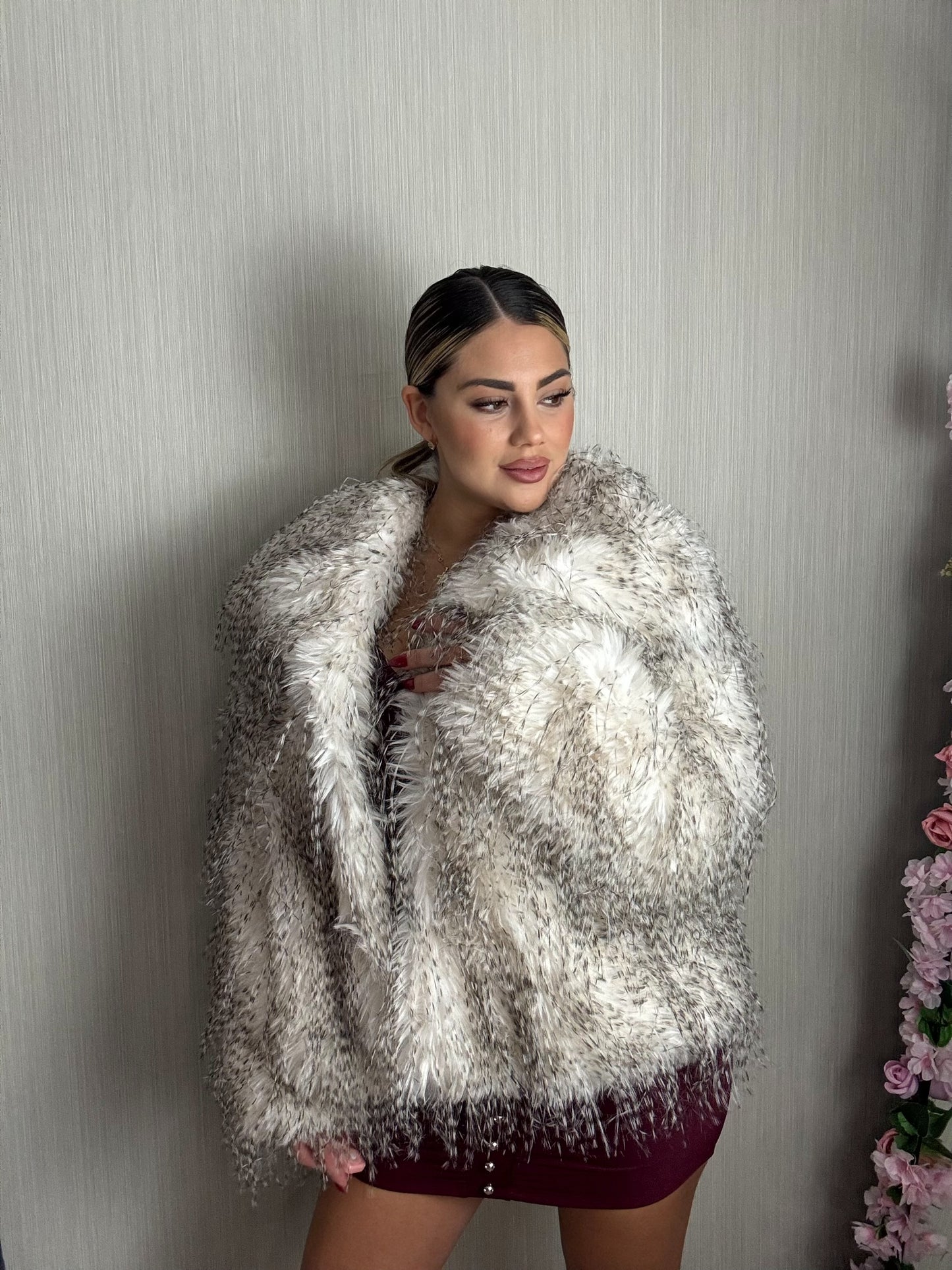 Abrigo pelito bicolor