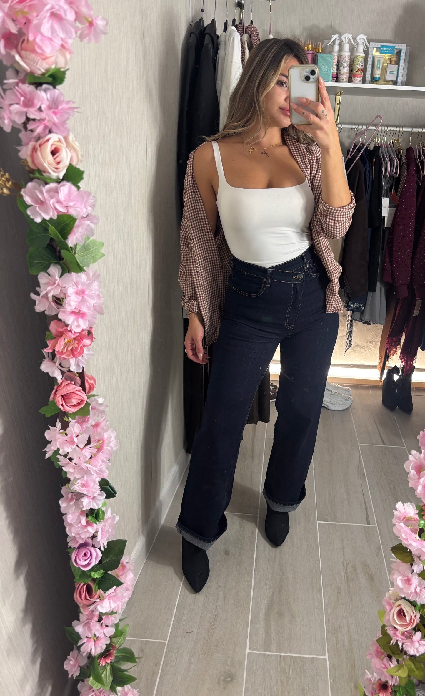 Pantalón vaquero doble botón