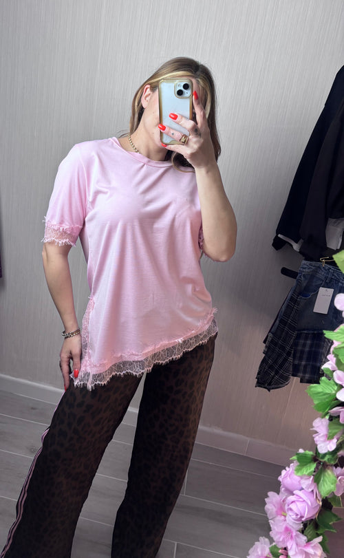 Camiseta lencera pink