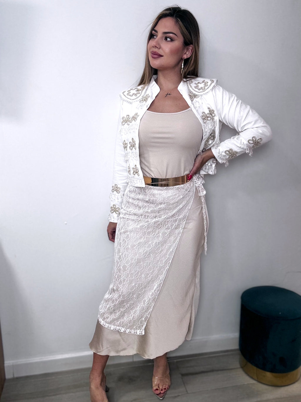 Falda deluxe beige