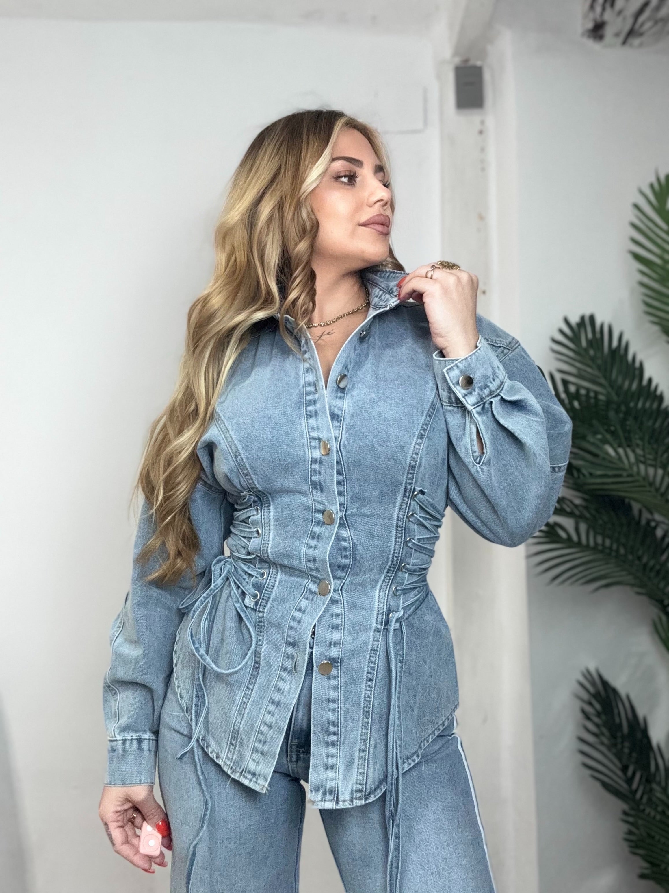 Camisa Denim cruzados