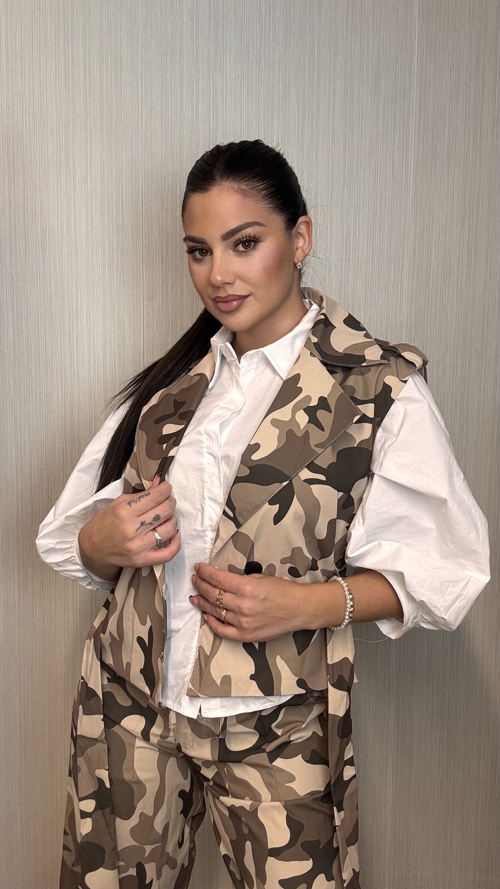 Chaleco camuflaje beige