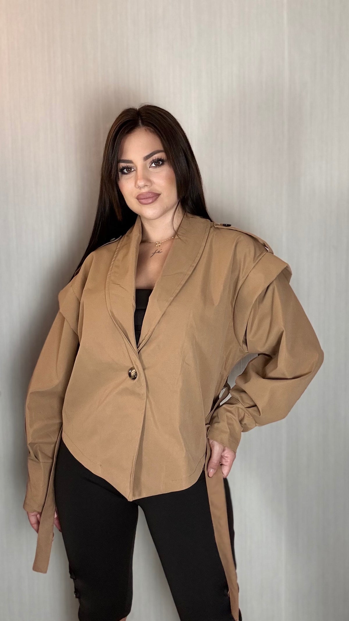 Gabardina Camel