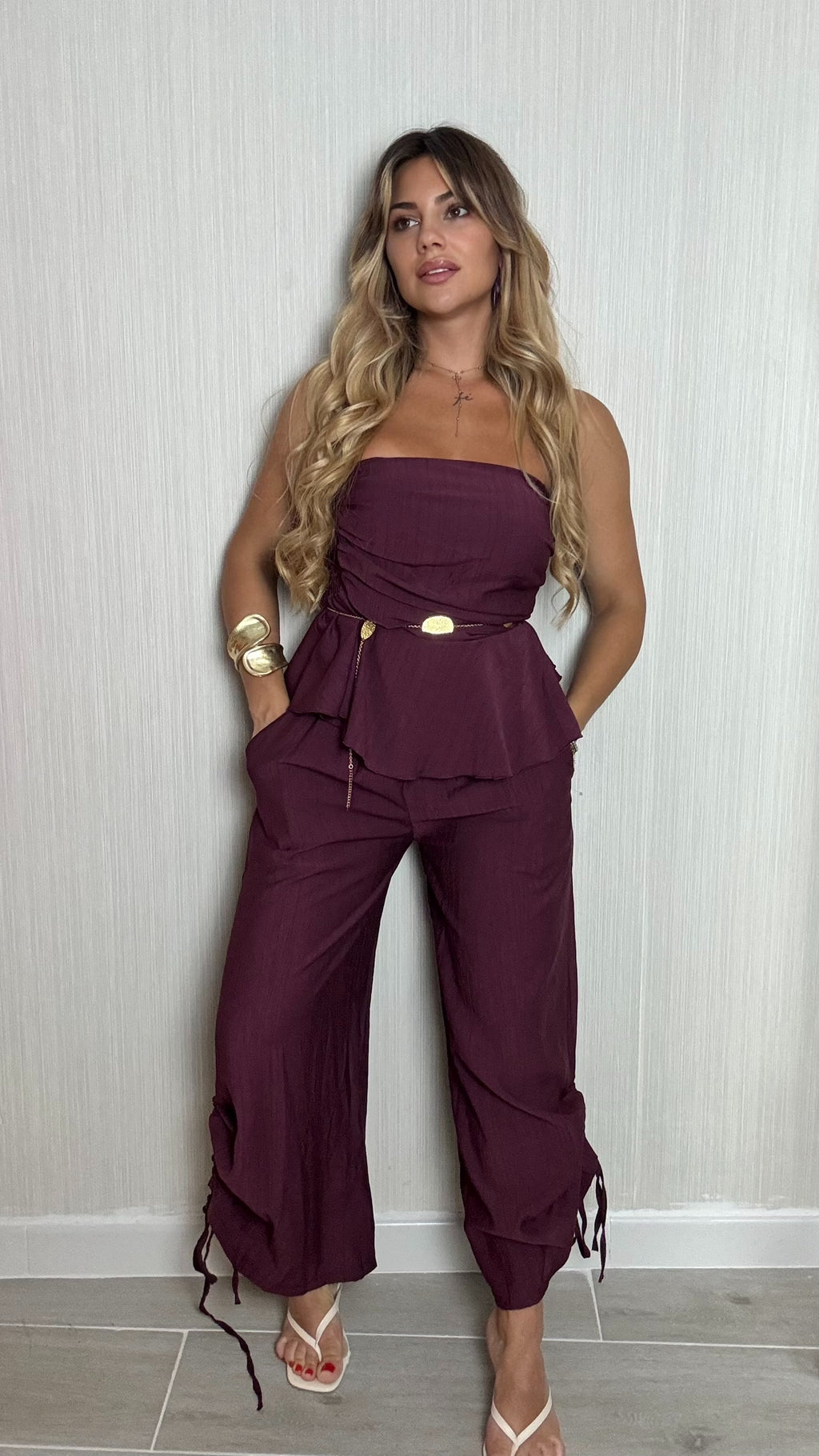 Conjunto Sara vino