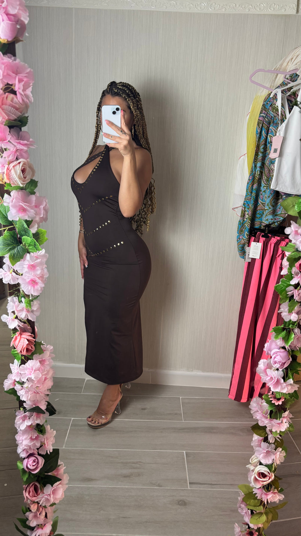 Vestido midi choc
