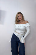 Camiseta flor blanca