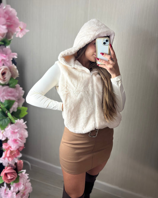 Chaleco blanco pelito