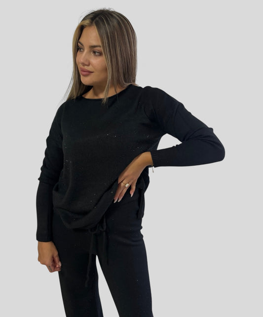 Conjunto negro brillo