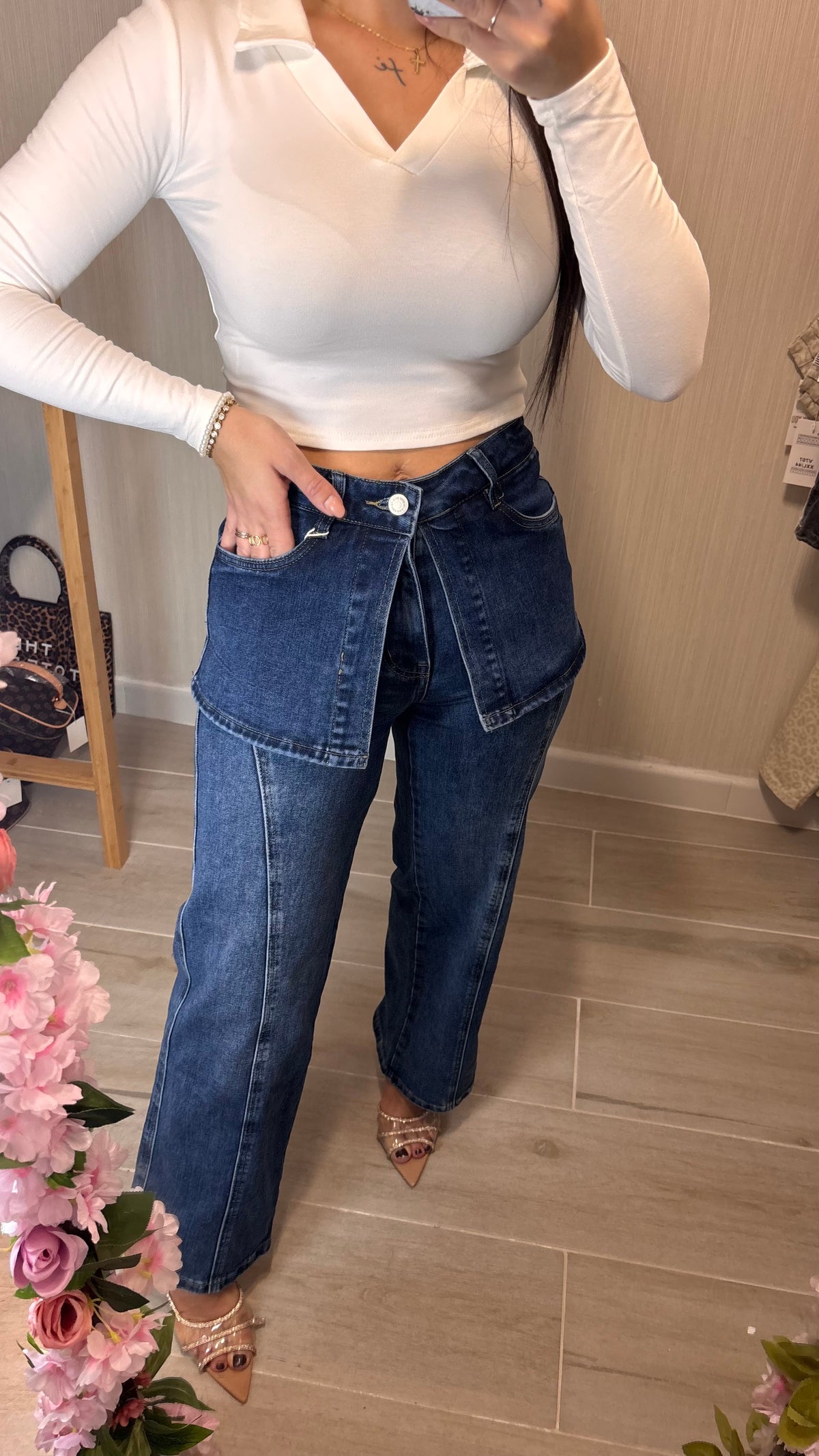 Pantalón denim Falda
