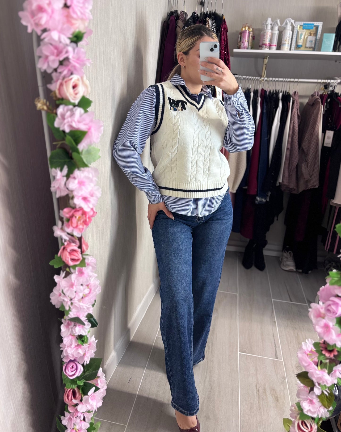 Conjunto chaleco camisa