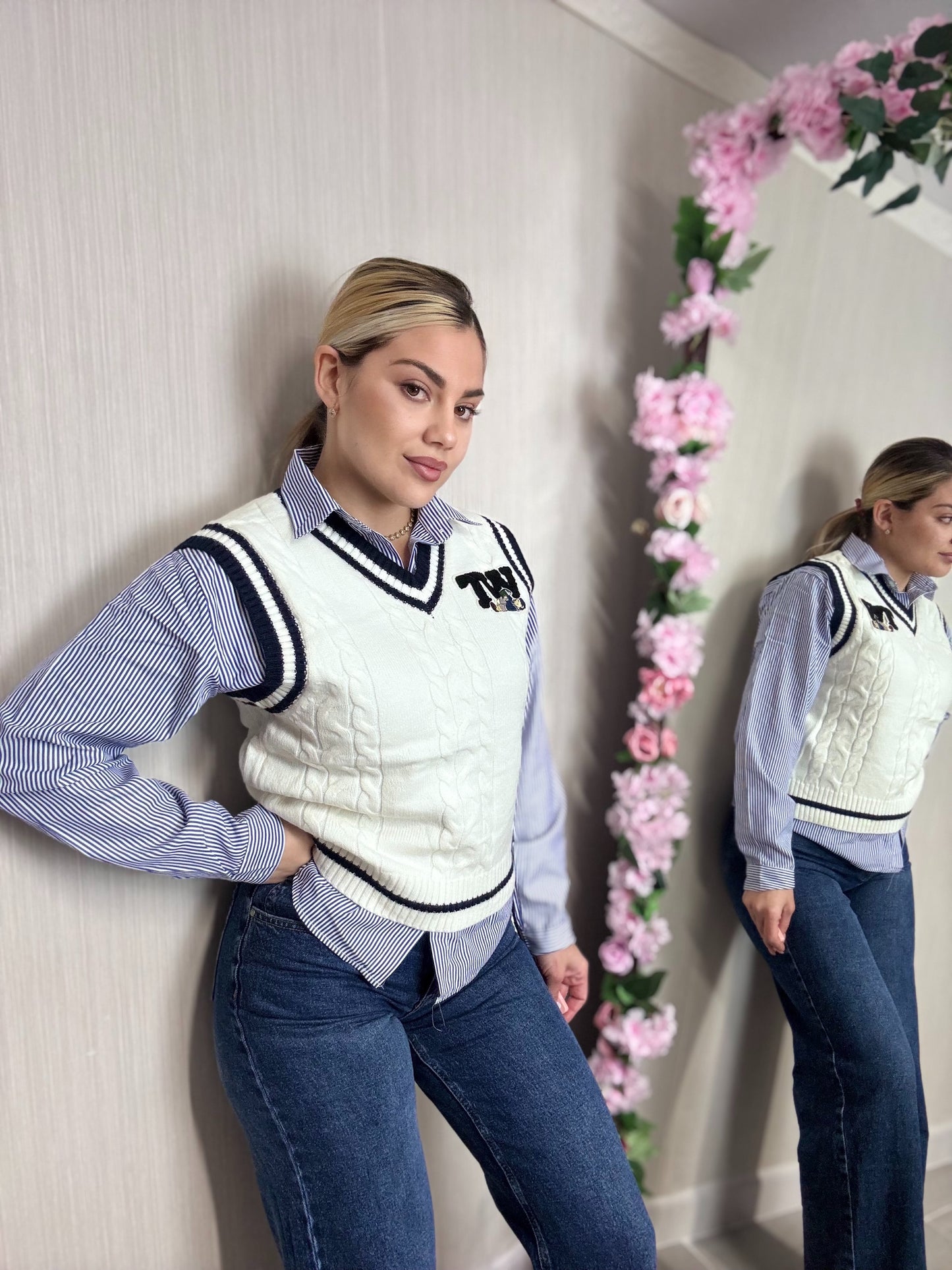 Conjunto chaleco camisa