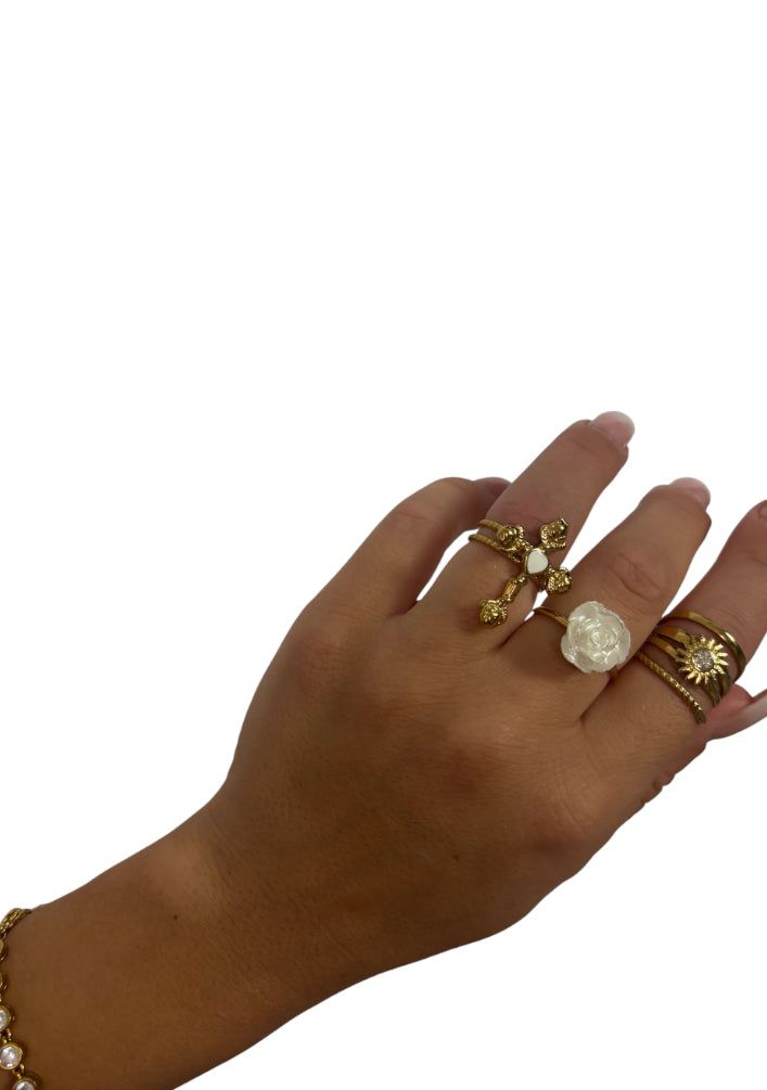 Anillo cruz barroca