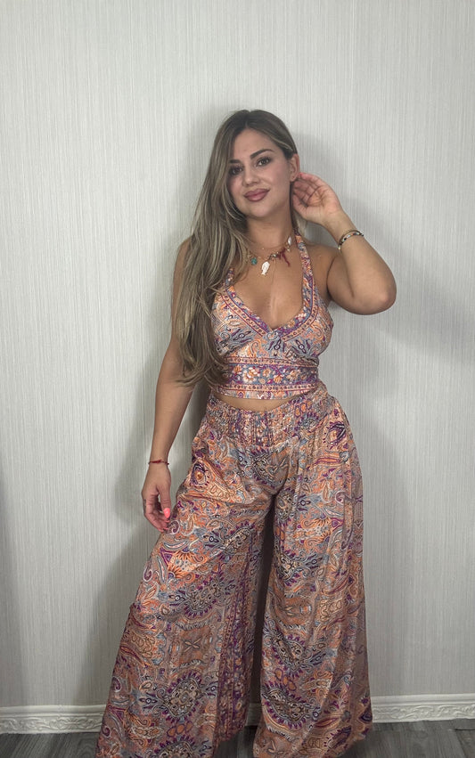 Conjunto indio salmón