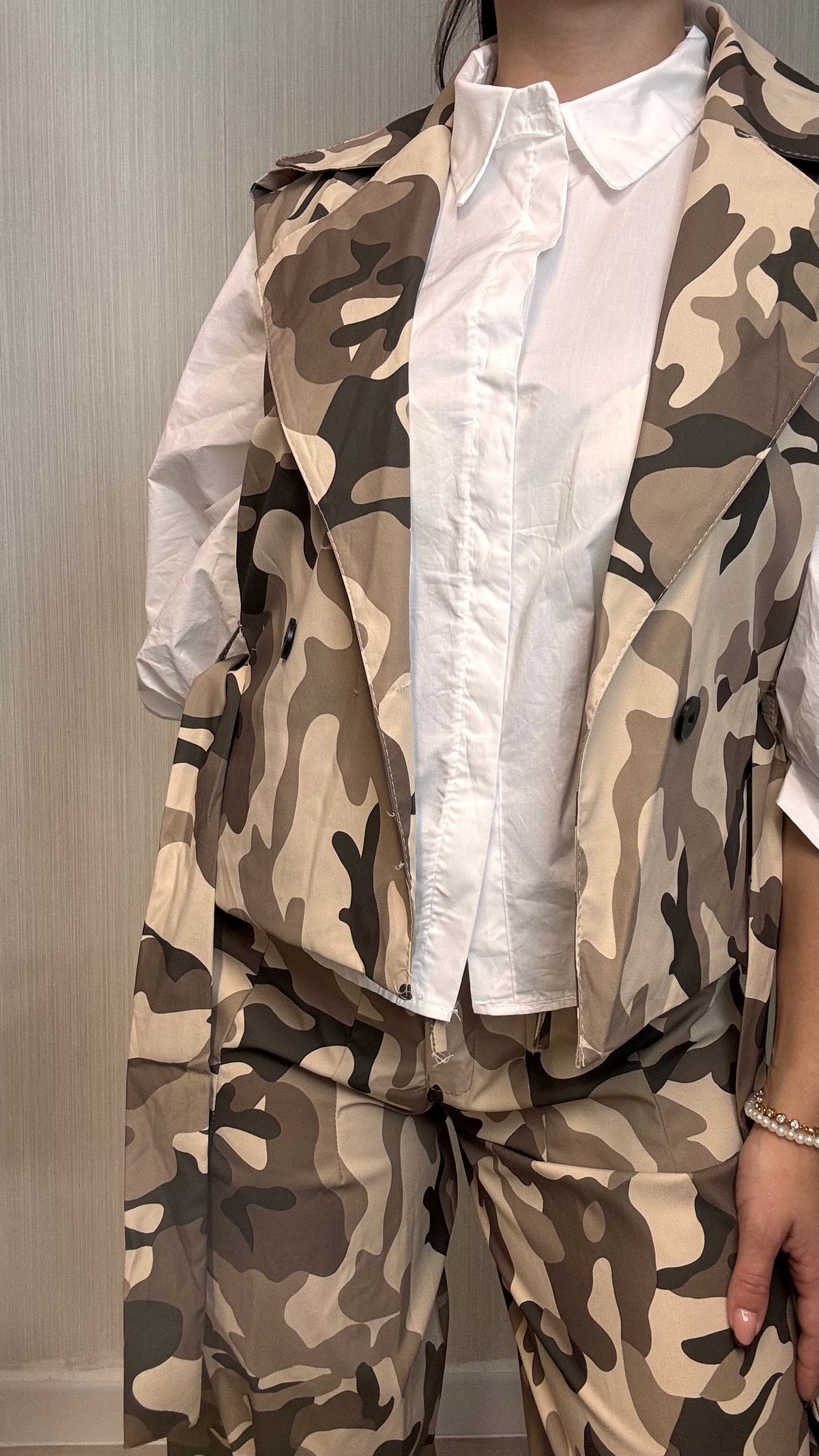 Chaleco camuflaje beige