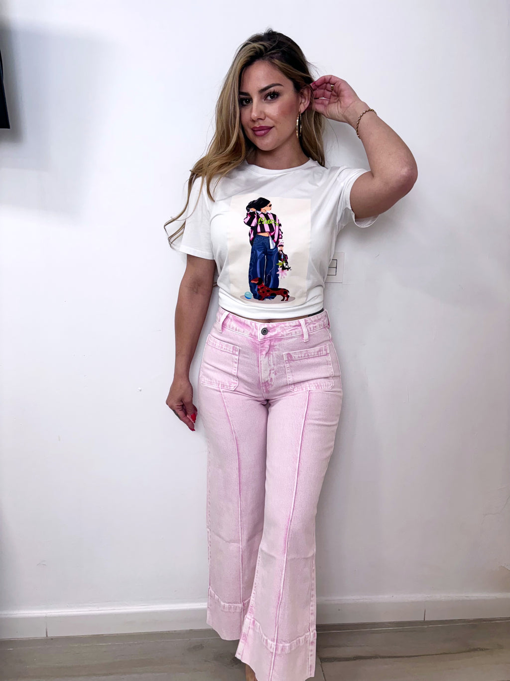 Pantalón Pink efecto lavado